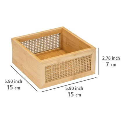 WENKO 25601100 - Zeepbakje voor in bad ALLEGRE 15x7 cm bruin