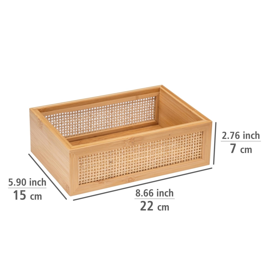 WENKO 25602100 - ALLEGRE badplank voor in bad 22x15 cm bruin