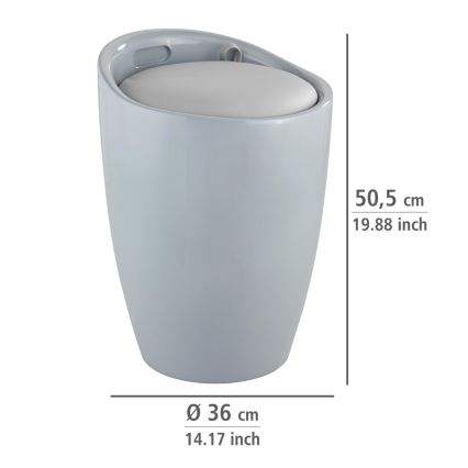 WENKO 25625100 - Kruk CANDY 36x50,5 cm grijs/zwart