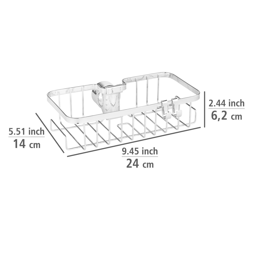 WENKO 25678100 - Mand FLORESTA 24x14 cm zilverkleurig