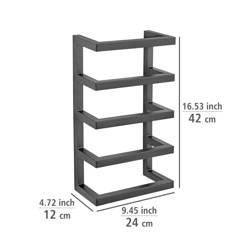 WENKO 25780100 - Handdoekhouder FONDIRO 24x42 cm zwart