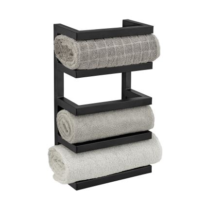 WENKO 25780100 - Handdoekhouder FONDIRO 24x42 cm zwart