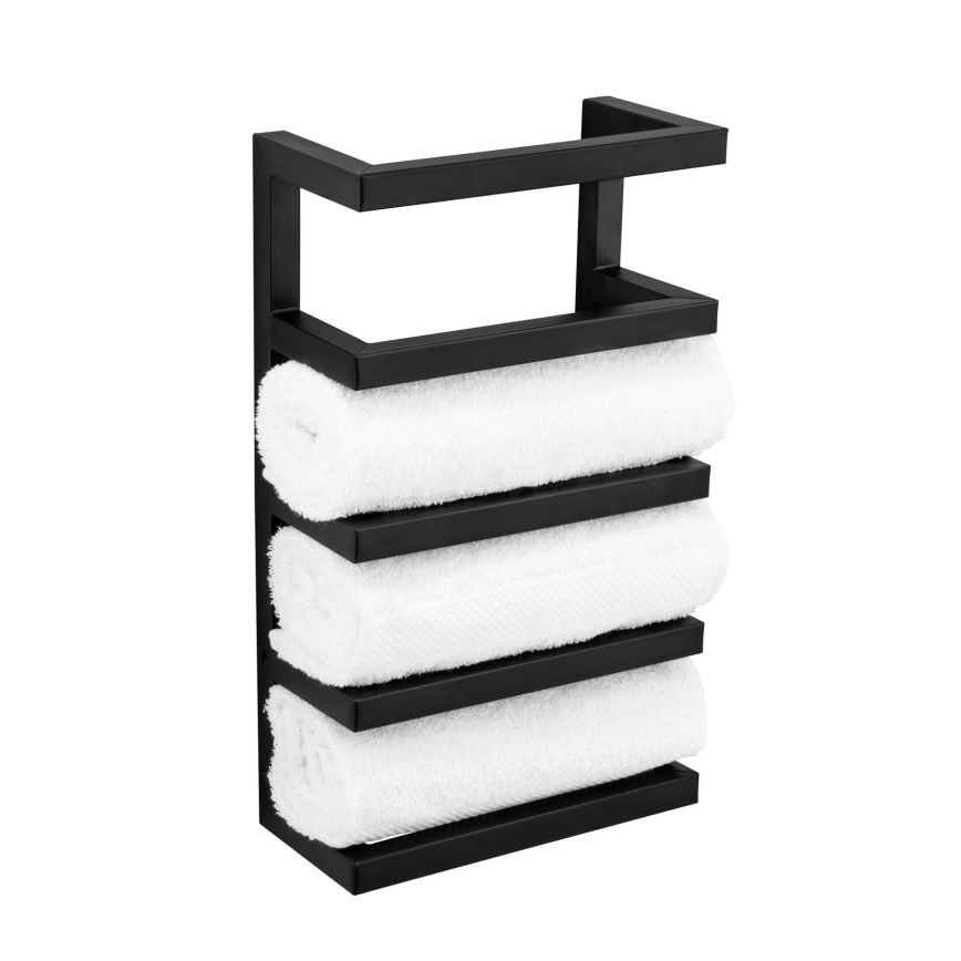 WENKO 25780100 - Handdoekhouder FONDIRO 24x42 cm zwart