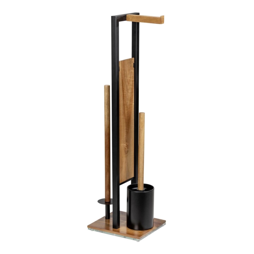 WENKO 25784100 - WC-set RIVALTA 18x70 cm bruin/zwart