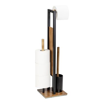 WENKO 25784100 - WC-set RIVALTA 18x70 cm bruin/zwart