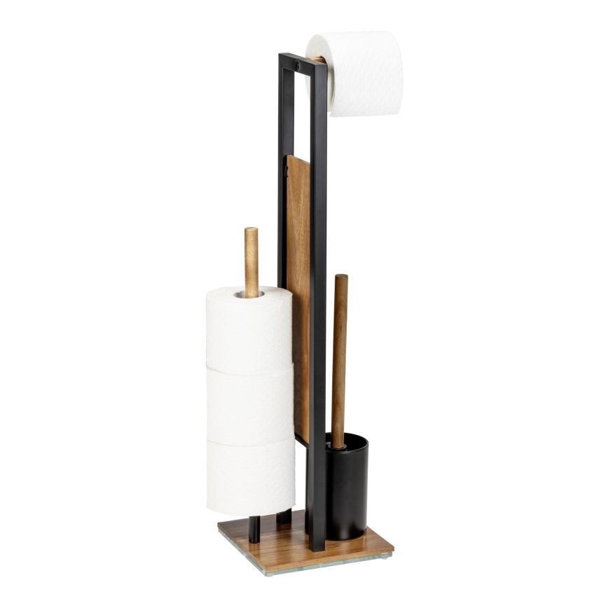 WENKO 25784100 - WC-set RIVALTA 18x70 cm bruin/zwart
