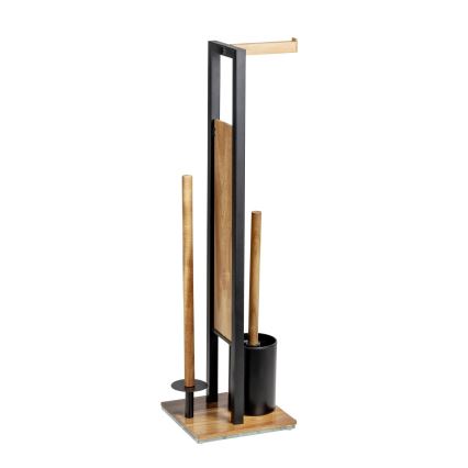 WENKO 25784100 - WC-set RIVALTA 18x70 cm bruin/zwart