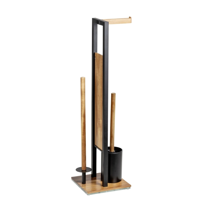 WENKO 25784100 - WC-set RIVALTA 18x70 cm bruin/zwart