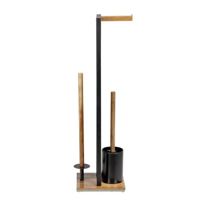 WENKO 25784100 - WC-set RIVALTA 18x70 cm bruin/zwart