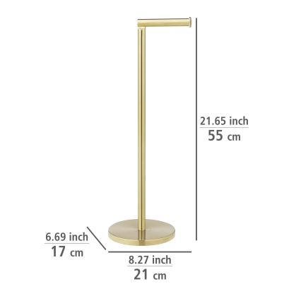 WENKO 25791100 - Toiletrolhouder 21x55 cm goud/zilver