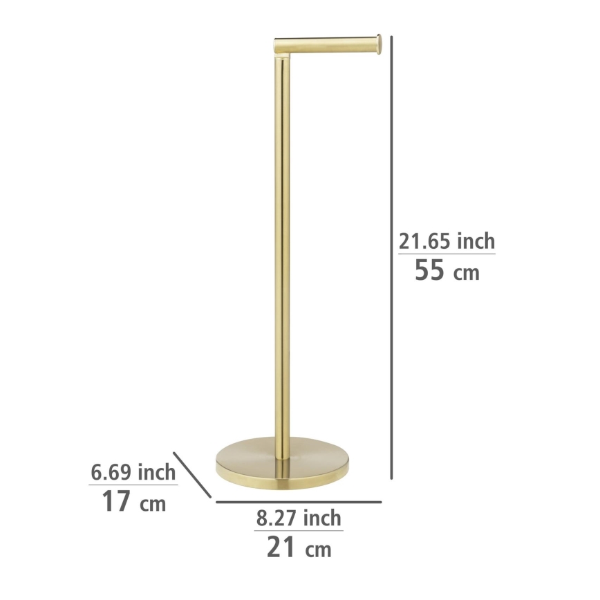 WENKO 25791100 - Toiletrolhouder 21x55 cm goud/zilver