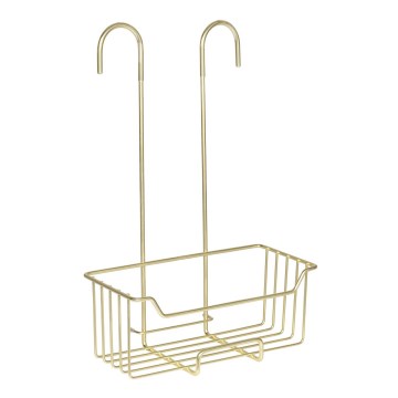 WENKO 25937100 - Douchekorf MILO 25x36 cm RVS/goud/transparant