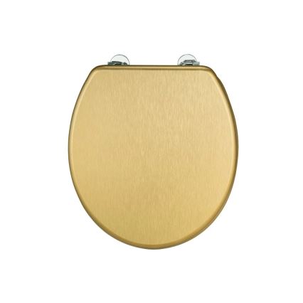 WENKO 26010100 - WC-bril ALDENO 37x41 cm goud/zilver