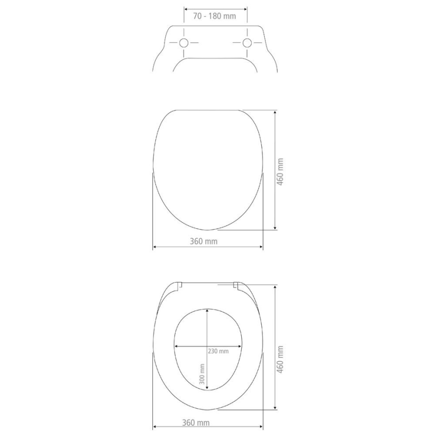 WENKO 26029100 - WC-bril GALATI 46x36 cm zwart