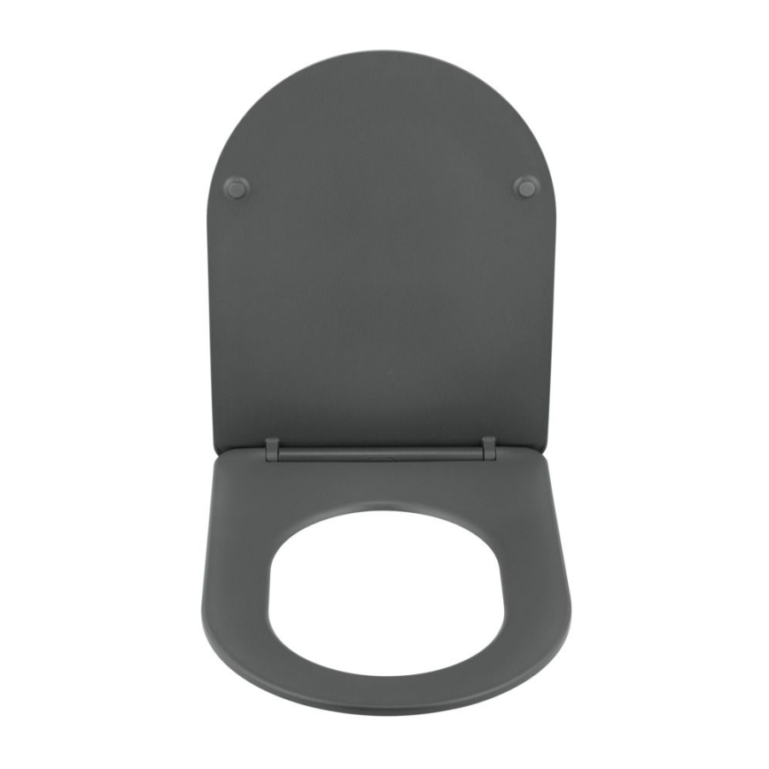 WENKO 26030100 - WC-bril GALATI 46x36 cm antraciet