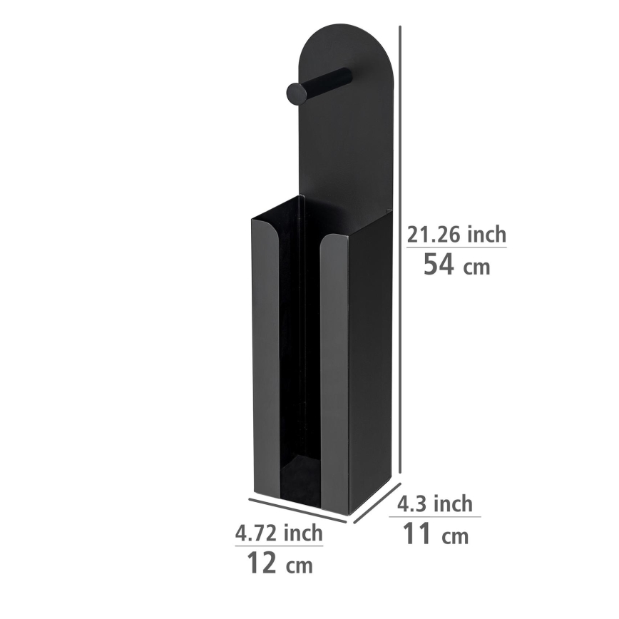 WENKO 26059100 - Rolhouder AGIRA 12x54 cm zwart