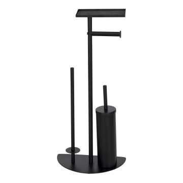 WENKO 26060100 - WC-set COSENZA 32,5 x 72 cm, zwart