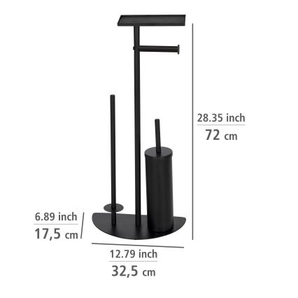 WENKO 26060100 - WC-set COSENZA 32,5 x 72 cm, zwart