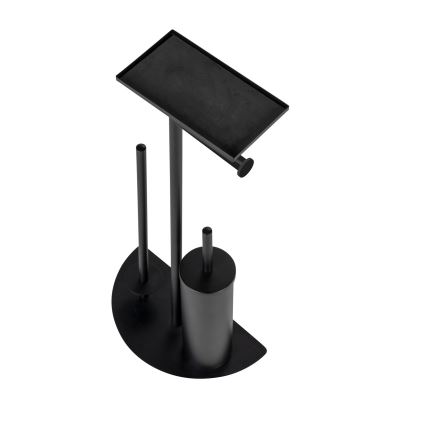 WENKO 26060100 - WC-set COSENZA 32,5 x 72 cm, zwart