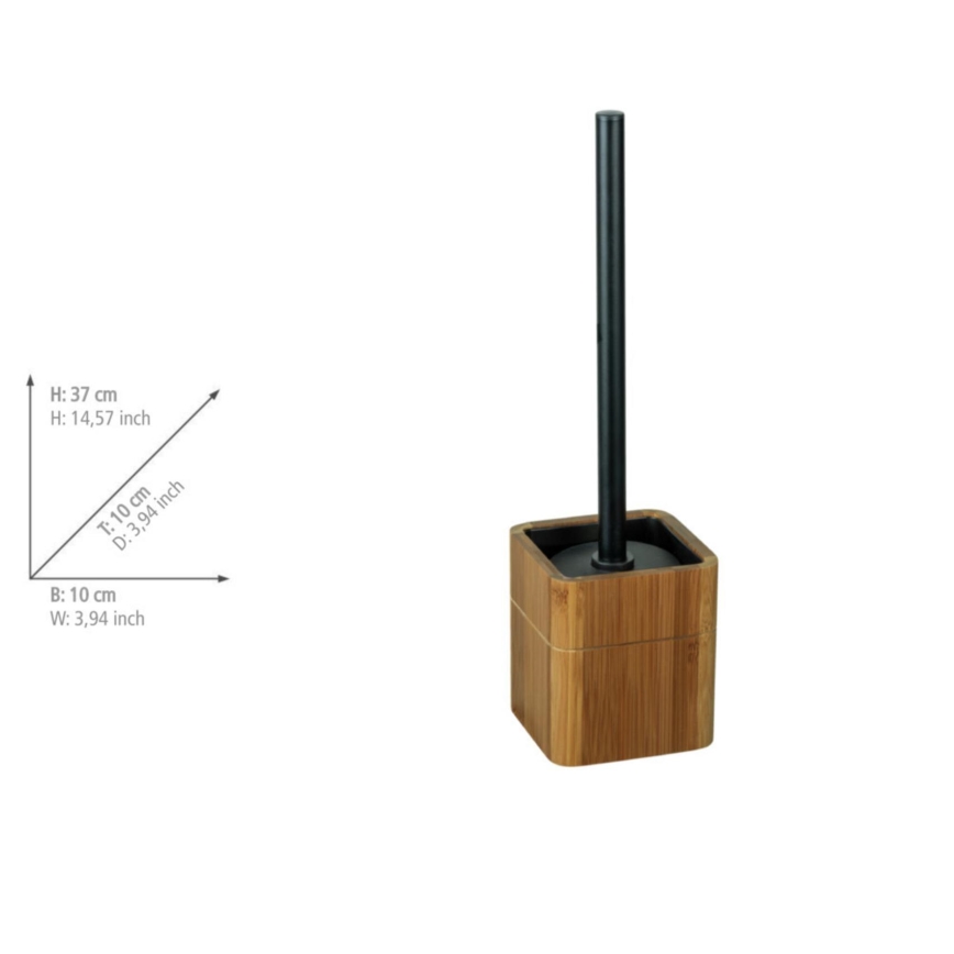 WENKO 26104100 - WC-borstel SERRO 10x37 cm bruin/zwart