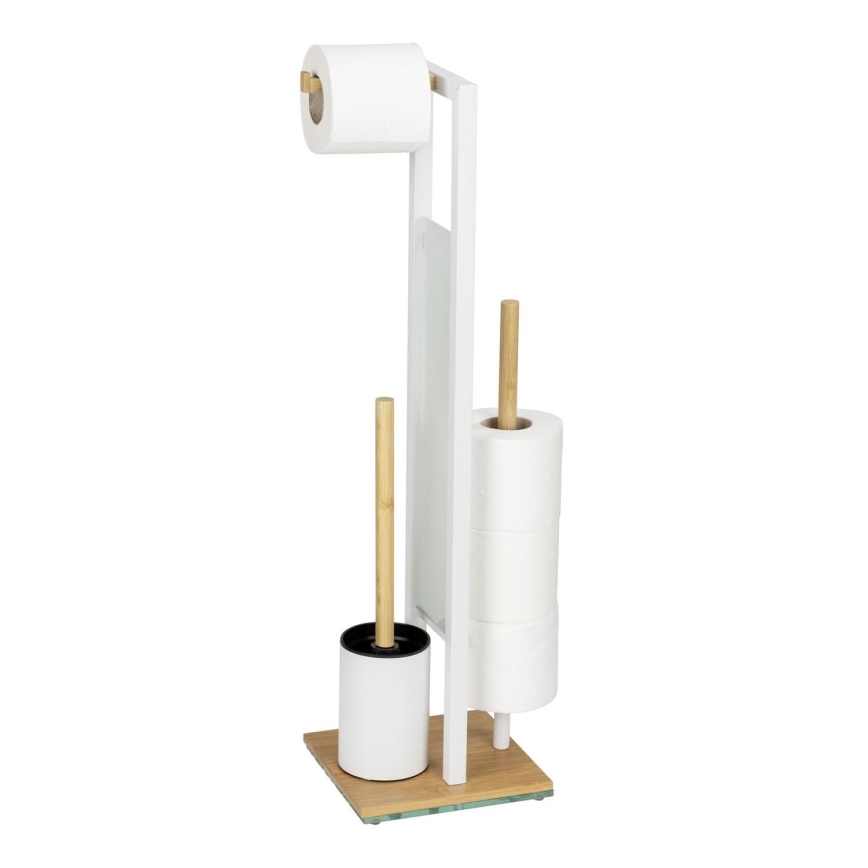 WENKO 26214100 - WC set RIVALTA 18x70 cm bruin/wit