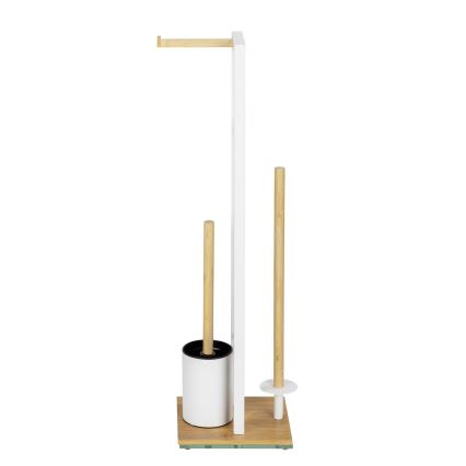 WENKO 26214100 - WC set RIVALTA 18x70 cm bruin/wit