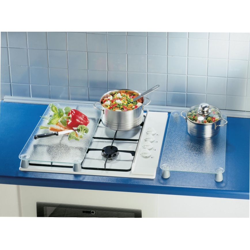 WENKO 2712663100 - Afdekplaat 30 x 52 cm, transparant/grijs