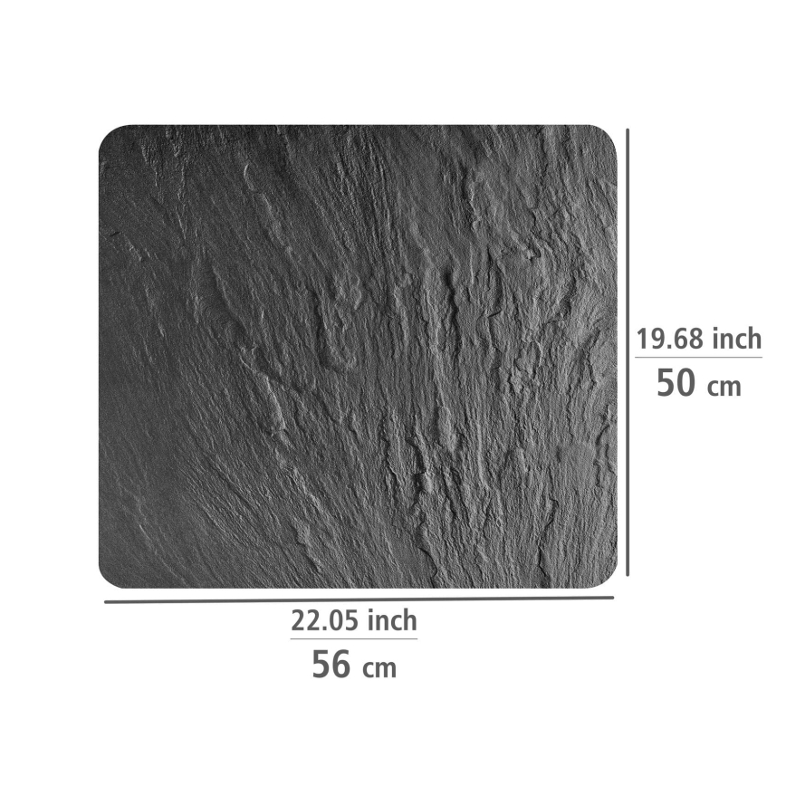 WENKO 2712984500 - Afdekplaat NEUTRAL 56x50 cm zwart/doorzichtig