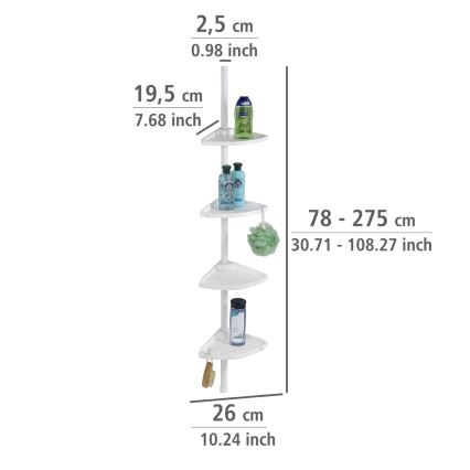 WENKO 3201010100 - Hoekelement COMPACT 26x195 cm wit