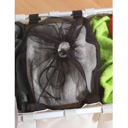 WENKO 3440113100 - Wasmand TRIO 63x57 cm beige/zwart/zilver