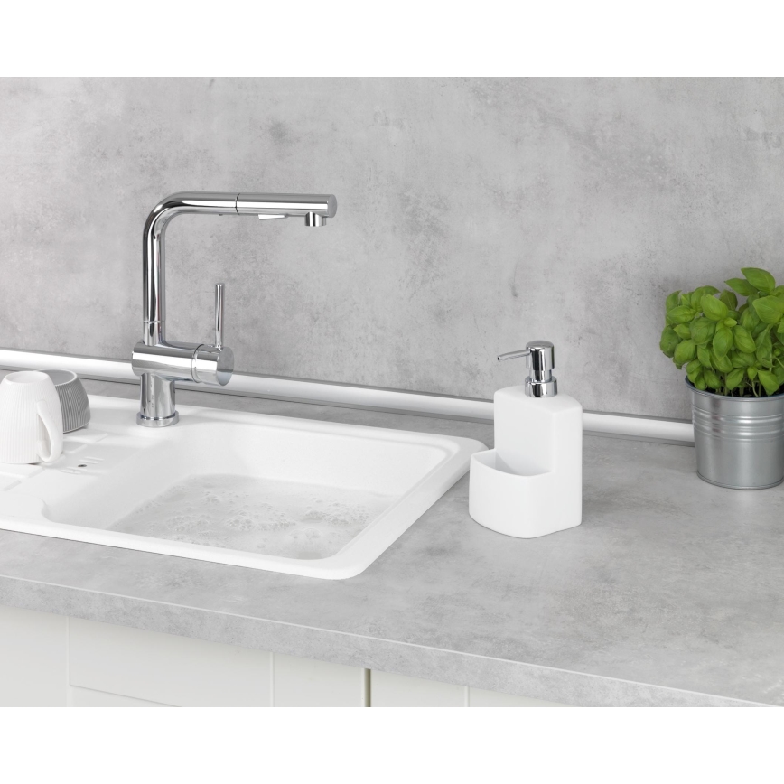 WENKO 3620115100 - Zeepdispenser FESTIVAL 10 x 18 cm, wit