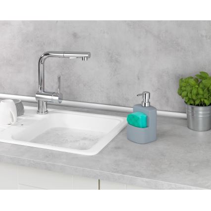 WENKO 3620116100 - Zeepdispenser FESTIVAL 10x18 cm grijs