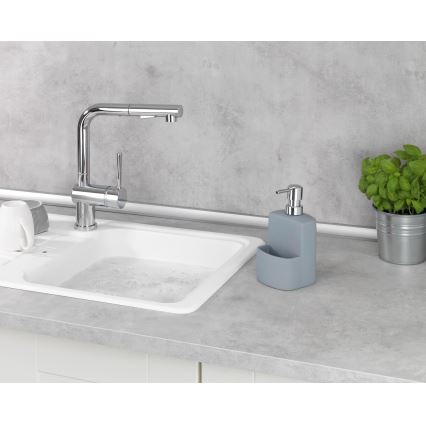 WENKO 3620116100 - Zeepdispenser FESTIVAL 10x18 cm grijs