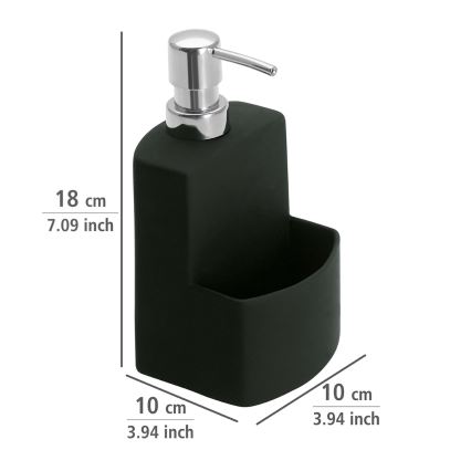 WENKO 3620117800 - Zeepdispenser FESTIVAL 10x18 cm zwart