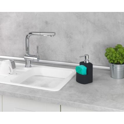 WENKO 3620117800 - Zeepdispenser FESTIVAL 10x18 cm zwart