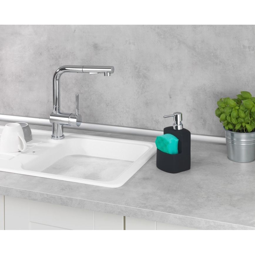 WENKO 3620117800 - Zeepdispenser FESTIVAL 10x18 cm zwart