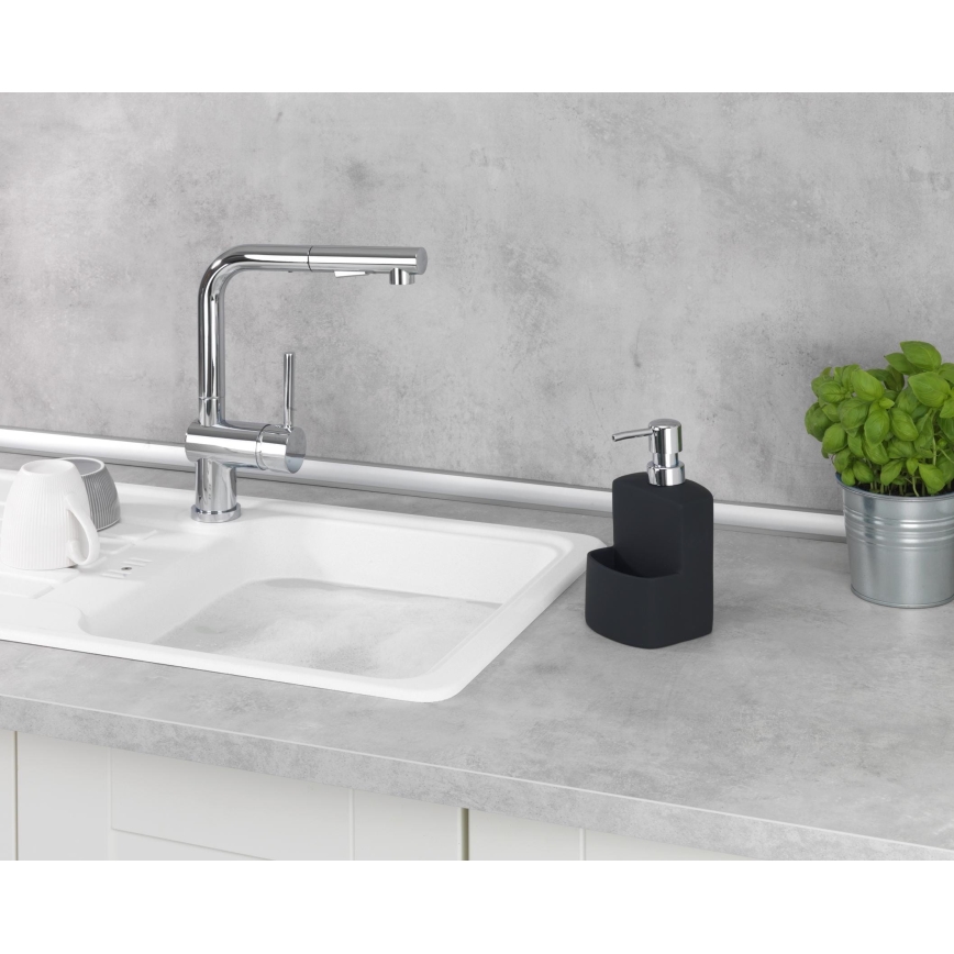 WENKO 3620117800 - Zeepdispenser FESTIVAL 10x18 cm zwart