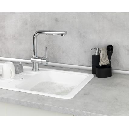 WENKO 3620127800 - Reinigingsset EMPIRE 11x19 cm zwart/zilver