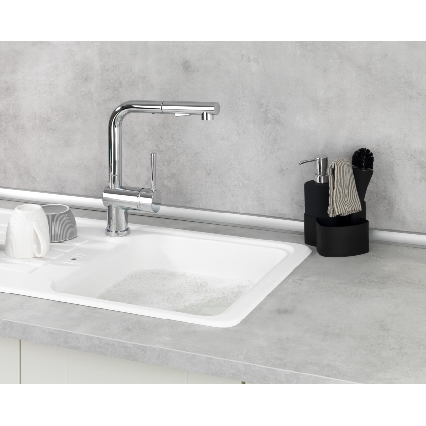 WENKO 3620127800 - Reinigingsset EMPIRE 11x19 cm zwart/zilver