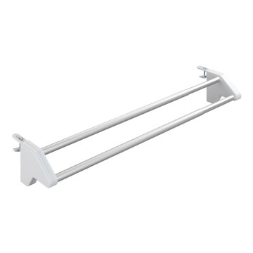WENKO 3702100 - Handdoekhouder 13x11,5 cm zilver/wit