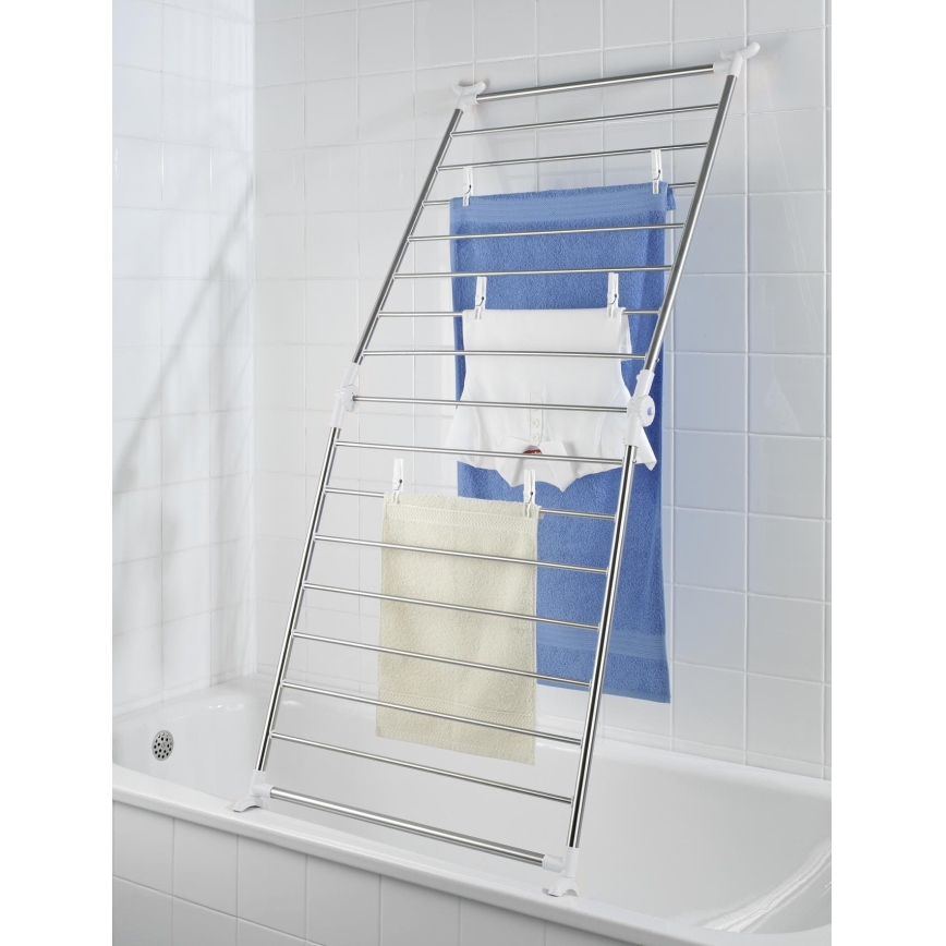 WENKO 3772020100 - Wasrek PROFI 65x150 cm roestvrij staal/zilver/wit