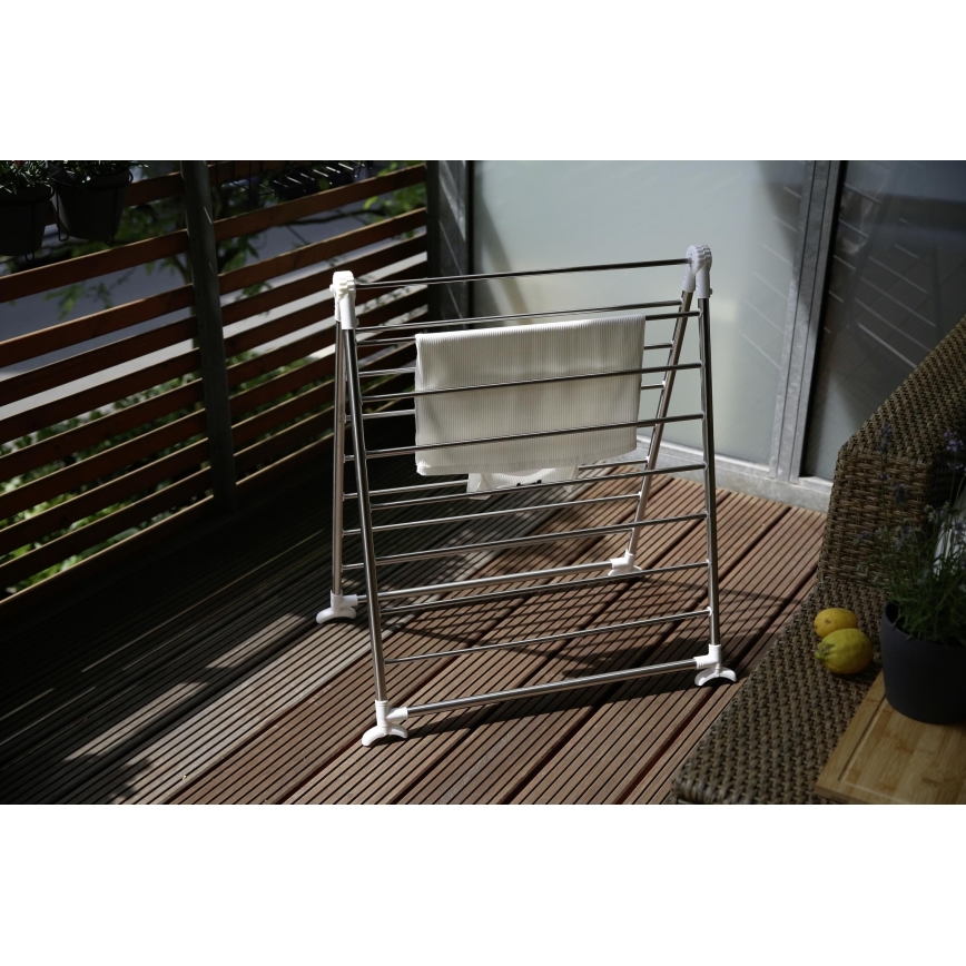 WENKO 3772020100 - Wasrek PROFI 65x150 cm roestvrij staal/zilver/wit