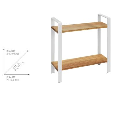 WENKO 53024100 - Plank LOUISA 32x33 cm wit/bruin