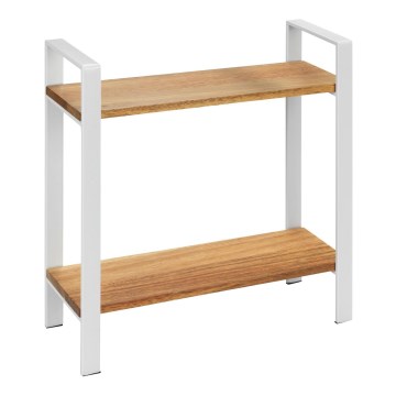 WENKO 53024100 - Wandplank LOUISA 32x33 cm wit/bruin