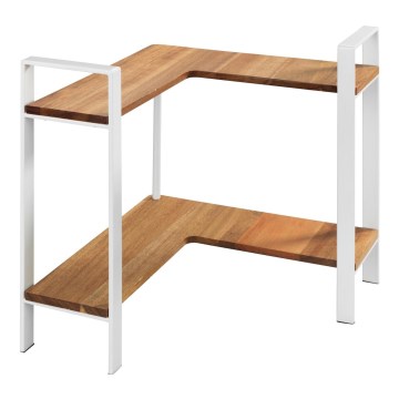 WENKO 53025100 - Wandplank LOUISA 30x33 cm wit/bruin