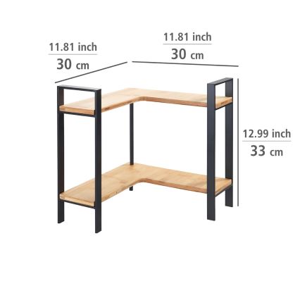 WENKO 53028100 - LOU-plank 30x33 cm zwart/bruin