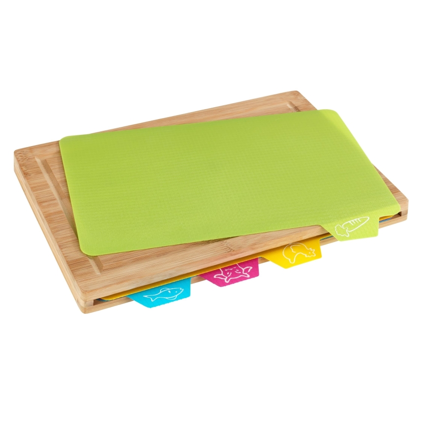 WENKO 53064100 - Snijplank 32,5x22,5 cm bruin/multikleurig