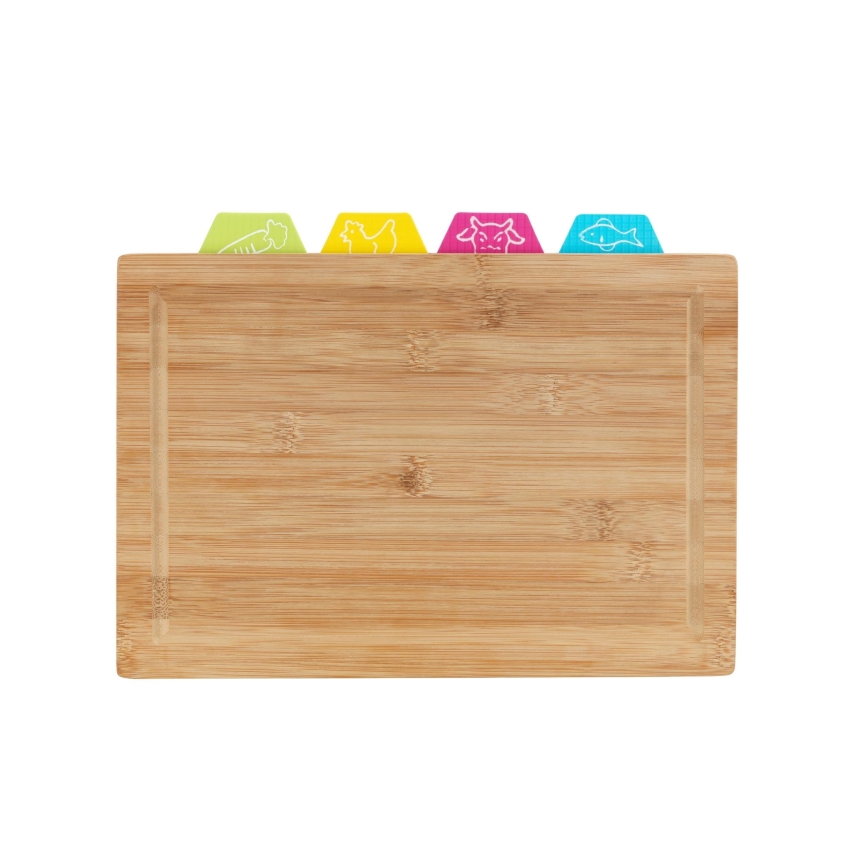 WENKO 53064100 - Snijplank 32,5x22,5 cm bruin/multikleurig