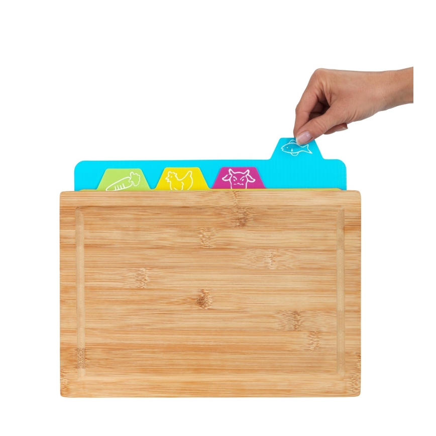 WENKO 53064100 - Snijplank 32,5x22,5 cm bruin/veelkleurig