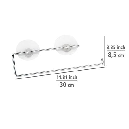 WENKO 53130100 - Keukendoekhouder STATIC-LOC 30x8,5 cm zilver/helder